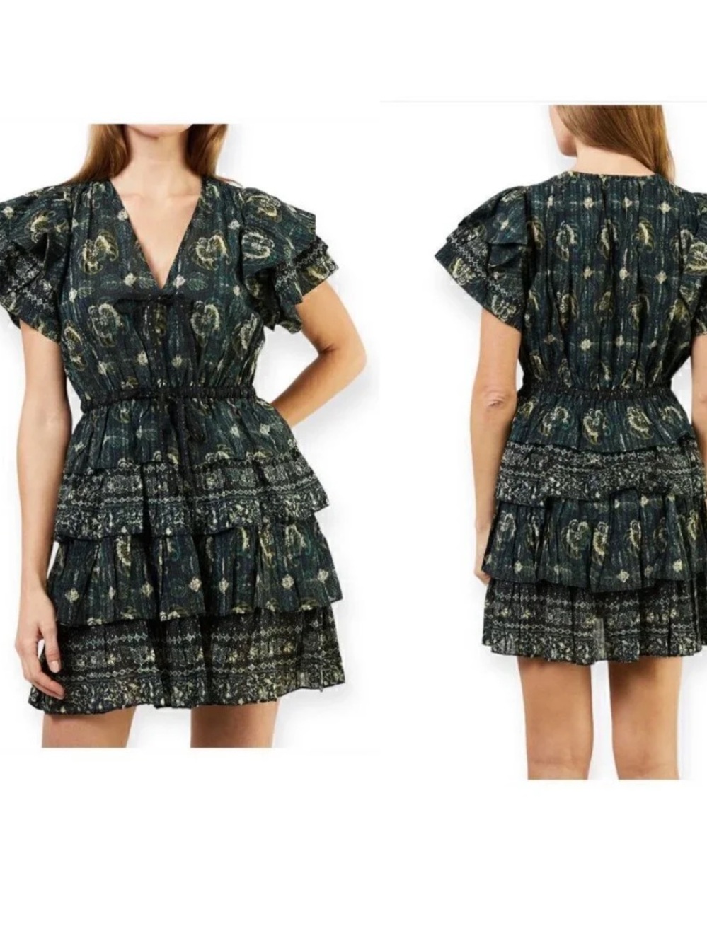 NWOT Ulla Johnson Kaitlyn Floral Tiered Mini Dress size 2